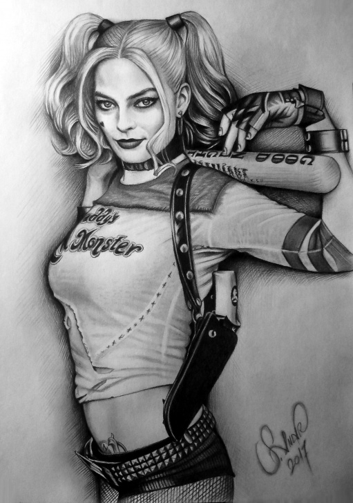 Amazing Harley Quinn Pencil Drawing Techniques for Beginners Imagen Relacionada | Comic Characters Drawings In 2019 | Harley Photos