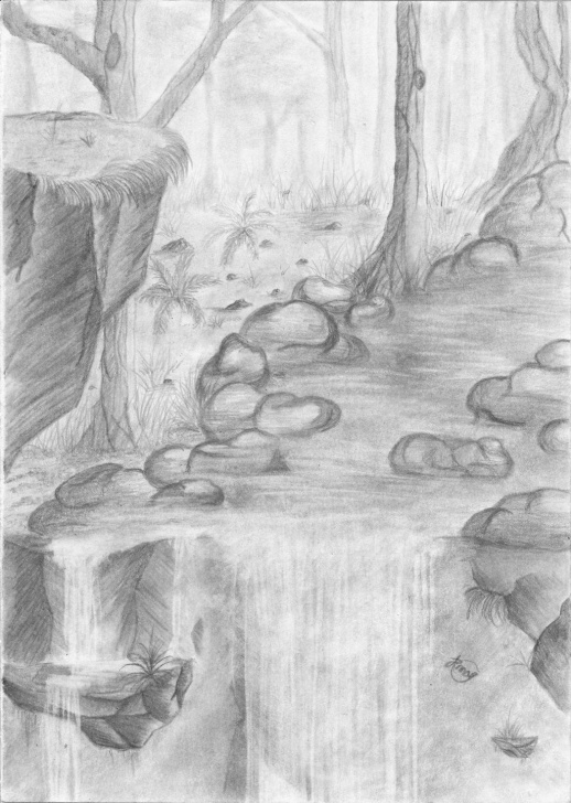 Amazing Simple Pencil Drawing Of Nature Techniques Pencil Art Gallery | Simple Pencil Drawings Of Landscapes Pencil Picture