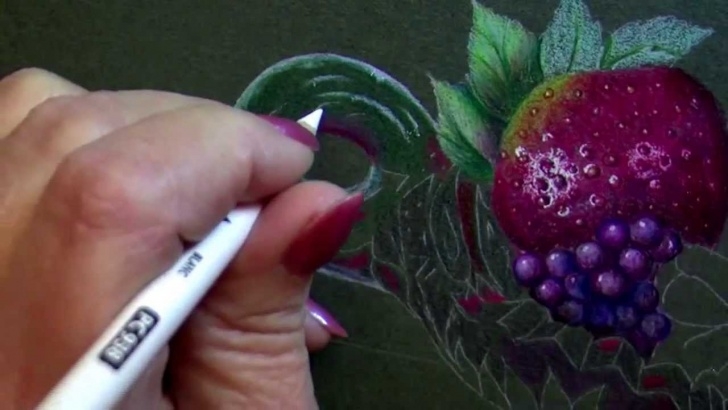 Awesome Colored Pencil Projects Easy &quot;crystal And Berries&quot; Colored Pencil Project Photos