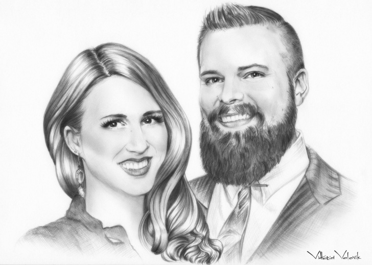 Awesome Family Pencil Drawing Lessons Custom Family Portrait, Pencil Drawing From Your Photo, Skech, Realistic,  Portraits By Commission, Art, Family Portrait, Free Digital Format Pictures