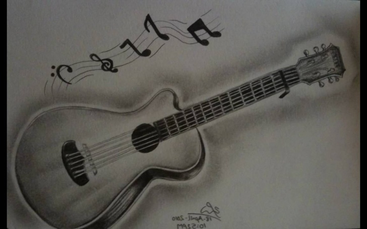 Awesome Guitar Pencil Sketch for Beginners Guitar Sketch Drawing And Guitar Sketches Drawing Guitar Pencil Photos