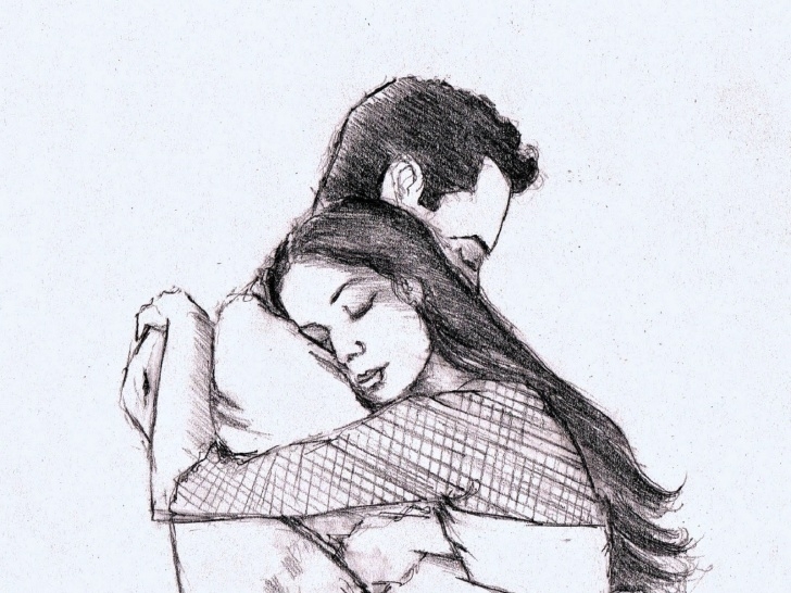 Awesome Love Couple Sketch Drawing Lessons Beautiful Couple Sketch At Paintingvalley | Explore Collection Pictures