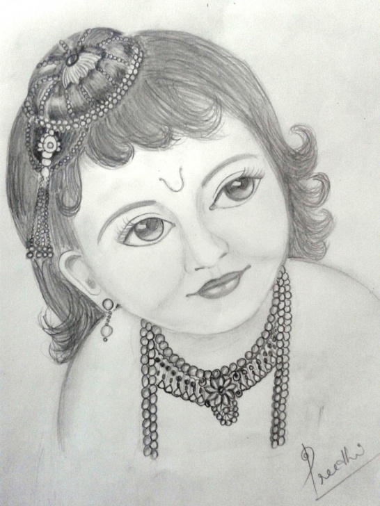 Best A Pencil Sketch Ideas A Pencil Sketch Of Little Krishna In 2019 | Pencil Art | Pencil Photos