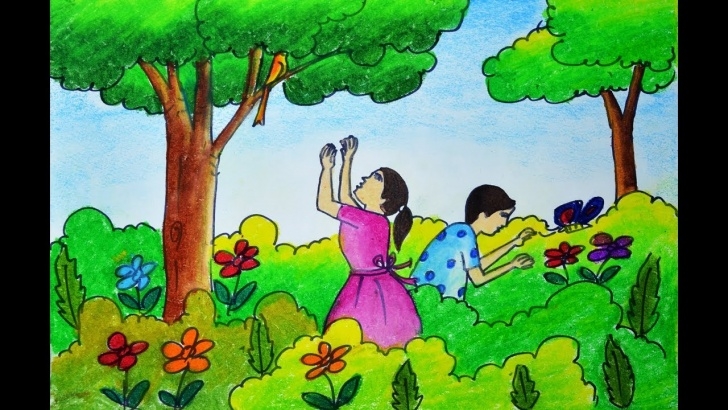 Best Pencil Drawing Of Spring Season Courses How To Draw Scenery Of Spring Season Very Easy, Spring Season Drawing Pics