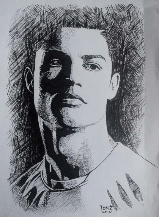 Best Ronaldo Pencil Sketch Tutorials Cristiano Ronaldo. Pencil Sketch. | Shreya | Pencil Drawings Images