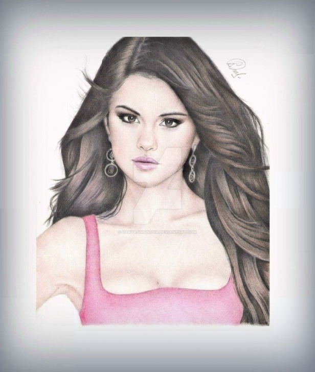 Best Selena Gomez Pencil Drawing Easy Selena Gomez Drawing By Daryasimonova On Deviantart Image