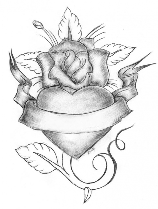 Fascinating Heart Pencil Sketch for Beginners Pencil Drawings Of Hearts And Roses Gallery (55+ Images) Photo