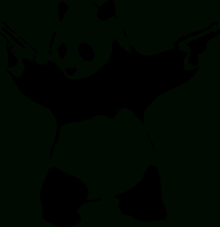 Fine Panda Stencil Art Lessons Gun-Wielding Panda, Stencil Graffiti - The Moral? Never Let Your Photos