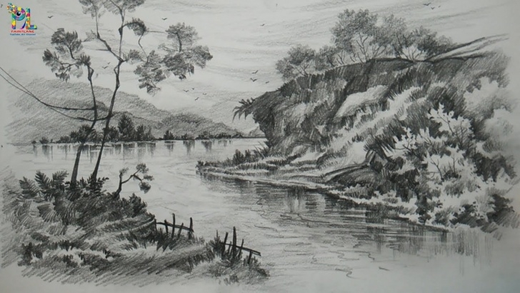 Good Pencil Shading Landscapes For Beginners Techniques Learn Drawing And Shading A Landscape Art With Pencil | Pencil Art Images