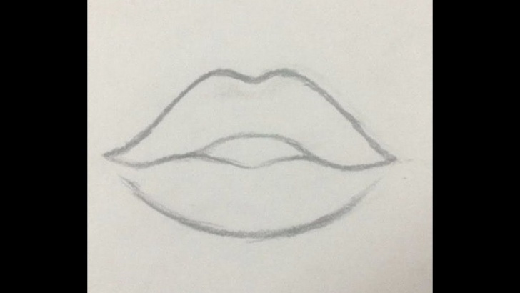 Gorgeous Lip Pencil Sketch Step by Step How To Draw A Beautiful Lip Pencil Sketch. Easy Drawing Tutorial. Pic