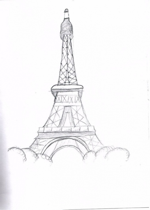 Inspiration Eiffel Tower Pencil Drawing Simple Eiffel Tower Drawings In Pencil | The Eiffel Tower By Bsktballmiaka Images