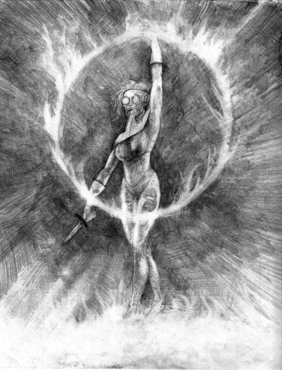 Fire Pencil Drawing
