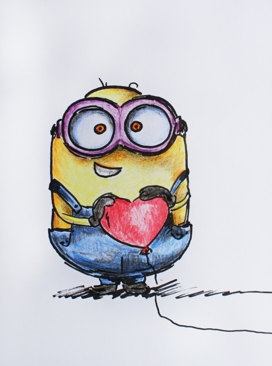 Inspiration Minions Pencil Drawing for Beginners Tutorial: How To Draw A Minion With Pencils - Yana Travelart Pictures