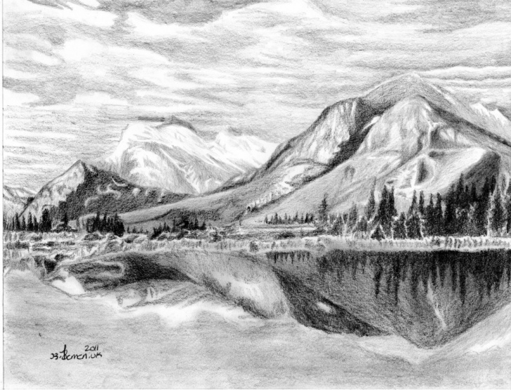 Inspiration Mountain Pencil Sketch Step by Step Mountain Pencil Sketch And Pencil Sketch Mountains Pencil Drawing Picture