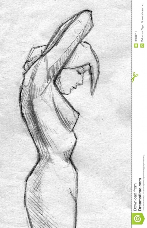 Inspiration Pencil Art Girl Free Female Figure Pencil Sketch Stock Illustration - Illustration Of Photo