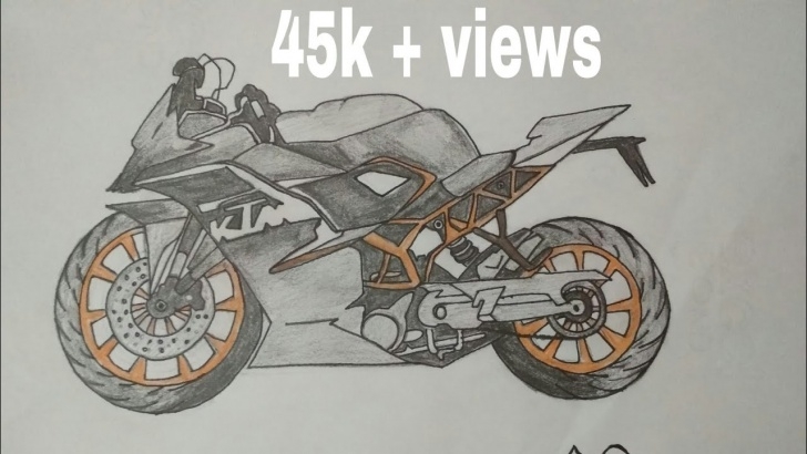 Inspiring Bike Pencil Drawing Courses How To Draw A Ktm Rc 200 Sports Bike Step By Step Pic