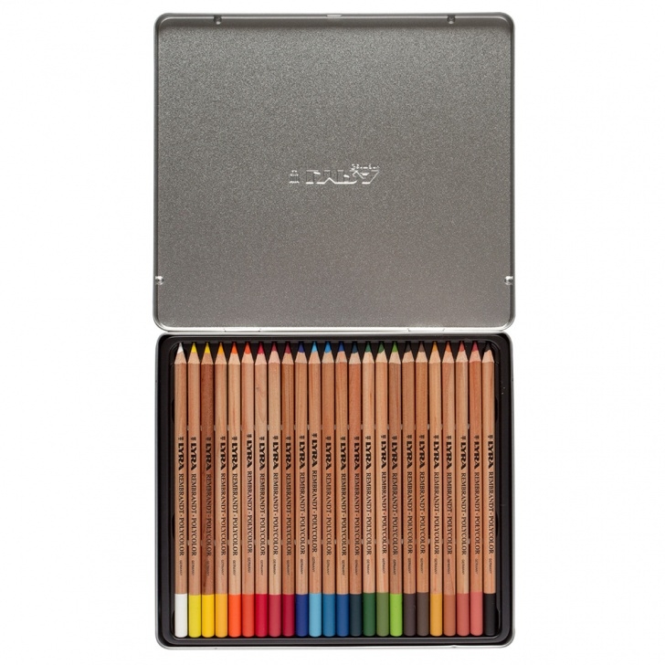Inspiring Lyra Art Pencils Tutorials Lyra : Rembrandt Polycolor Coloured Pencil Set : Metal Box 24 Pcs Pic