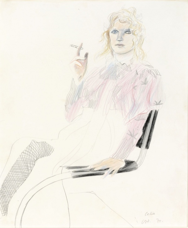 Interesting David Hockney Pencil Drawings Techniques David Hockney Celia, 1970 Pencil And Crayon | Modern Portraits Images