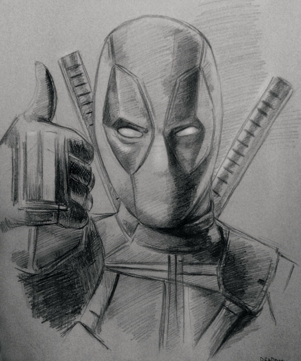 Interesting Deadpool Pencil Sketch Lessons Pencil Sketch Of Deadpool #drawing #art #deadpool #marvel | Anime In Images