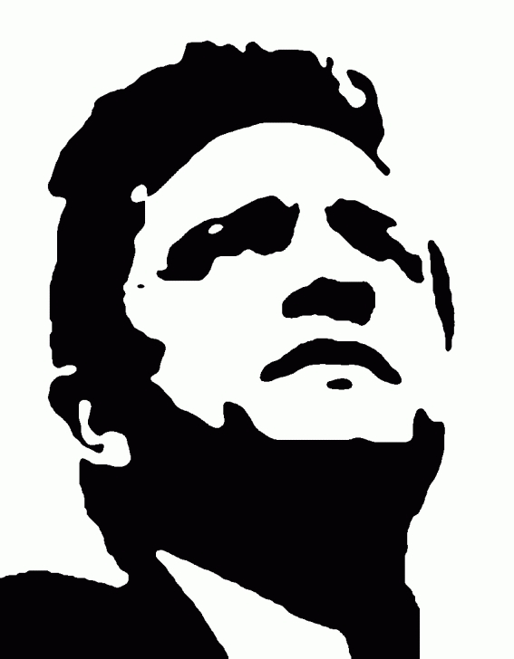 Interesting Johnny Cash Stencil Art Tutorial 28Ac0Eb54C615A6C9E4D01Dc23456A36.gif (900×1155) | Cricut | Johnny Image