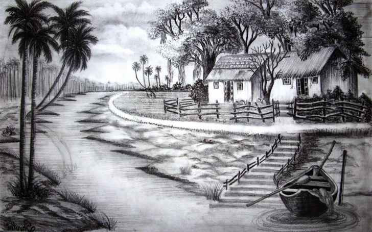 Interesting Pencil Shading Of Nature Free Easy Pencil Shading Drawings Of Nature - Drawingsketch Photos