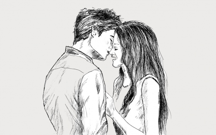 Interesting Sweet Couple Sketch for Beginners 27+ Love Drawings, Pencil Drawings, Sketches | Freecreatives Picture