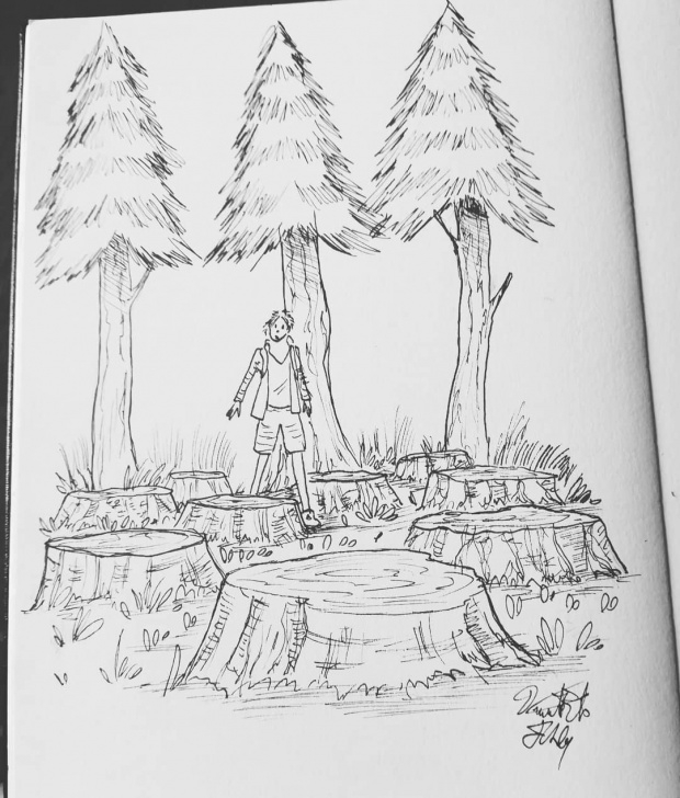 Learn Deforestation Pencil Drawing Simple Deforestation Sketch At Paintingvalley | Explore Collection Of Pics