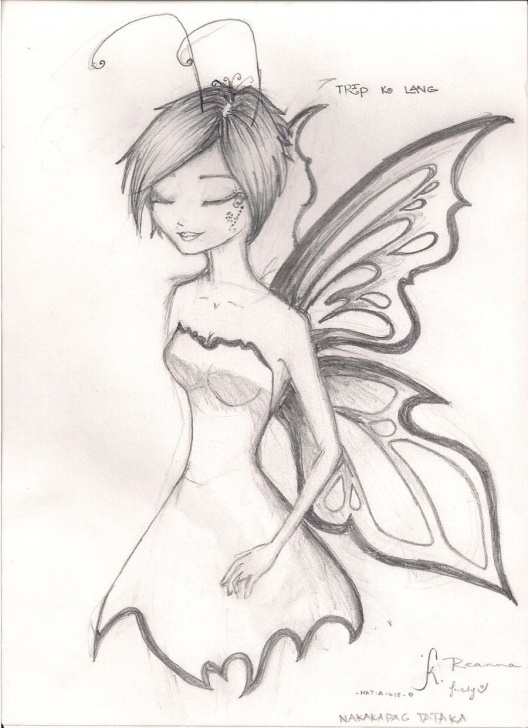 Learning Pencil Drawing Fairies Lessons Beautiful Sketches Of Fairies Pretty Drawings Of Fairies | Drawings Pictures