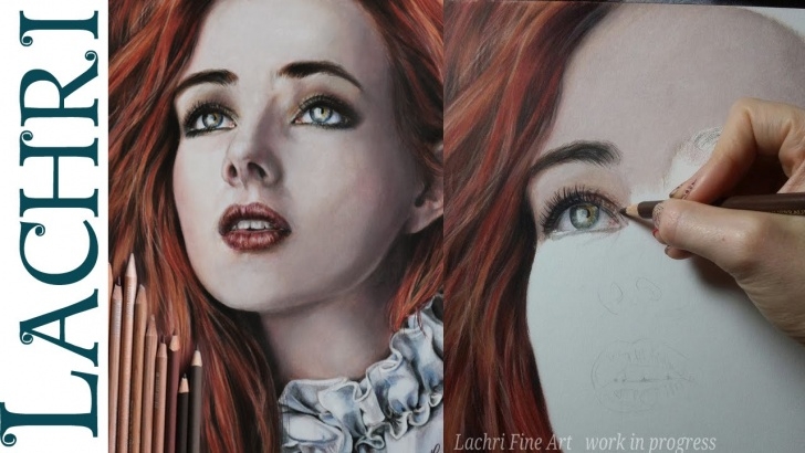 Learning Realistic Colored Pencil Drawings Lessons Realistic Colored Pencil Portrait Tutorial - Speed Drawing W/ Lachri Pics
