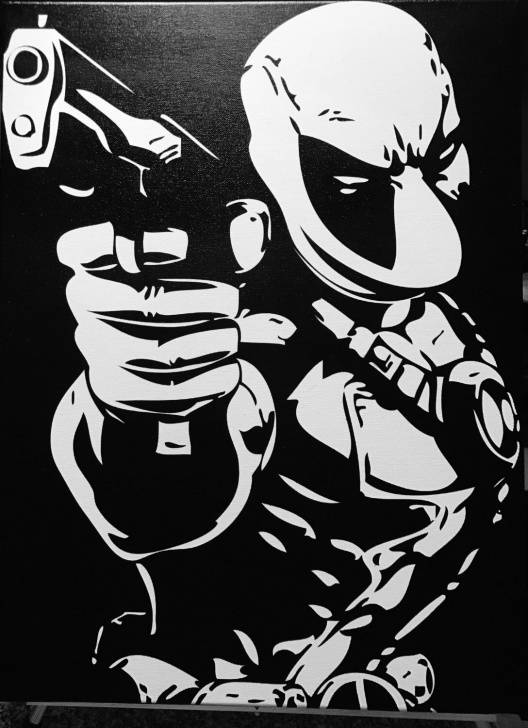 Marvelous Deadpool Stencil Art Easy Pin By Jaida Mills On What.. | Stencil Painting, Stencil Art, Art Pic