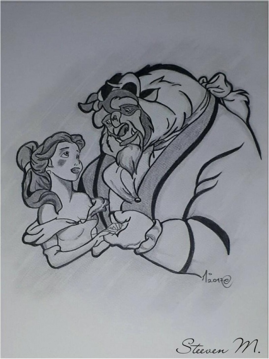 Most Inspiring Beauty And The Beast Pencil Drawing Techniques &quot;beauty And The Beast&quot; Pencil Drawing Original Disney Pic
