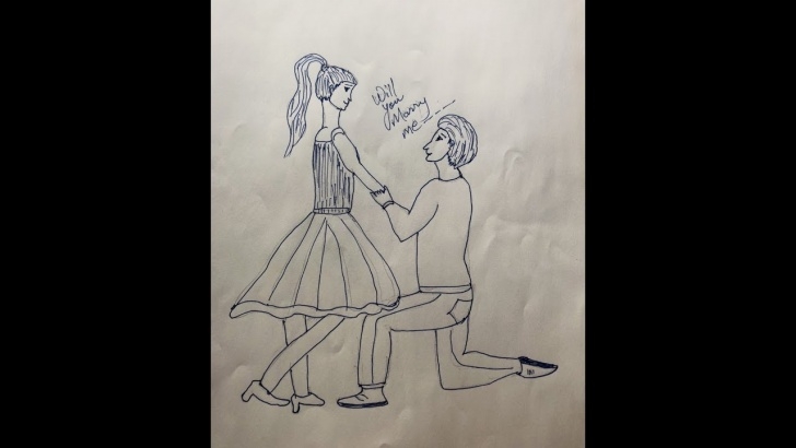 Most Inspiring Boy And Girl Pencil Sketch Step by Step Propose Day Boy And Girl Pencil Sketch. Drawing Tutorial. Pictures