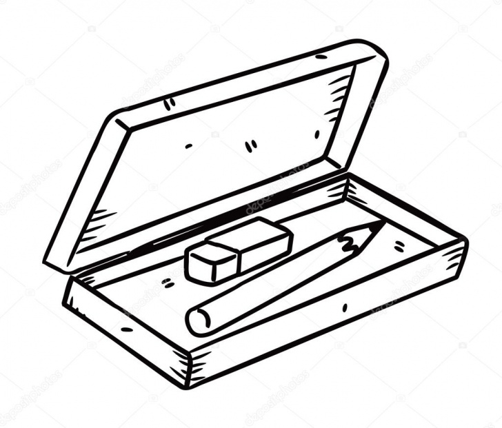 Most Inspiring Drawing Of Pencil Box Free Pencil And Eraser With Box — Stock Vector © Mhatzapa #10539297 Pics