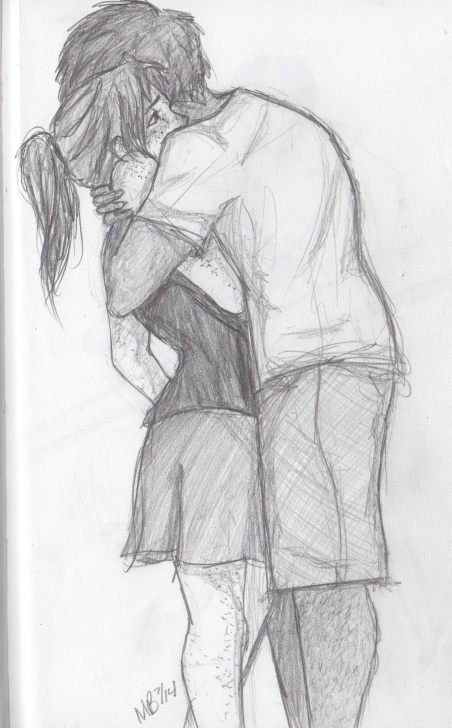 Most Inspiring Hug Pencil Sketch Techniques for Beginners Cute Lovers Romantic Drawing Colour Cute Couple Drawing Poses Image