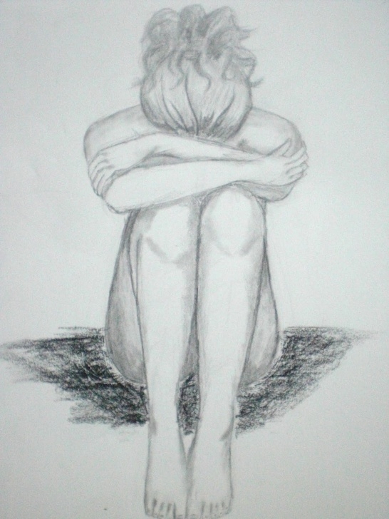 Outstanding Pencil Sketches Of Lonely Sad Girl Step by Step Sad Girl Sketch At Paintingvalley | Explore Collection Of Sad Photo