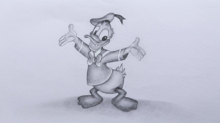Popular Donald Duck Pencil Drawing Tutorial How To Sketch - Donald Duck Pic