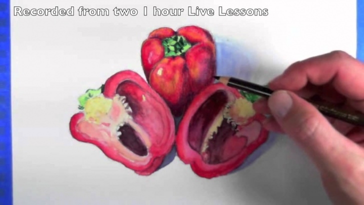 Popular Watercolor And Colored Pencil Easy Watercolor And Colored Pencils Live Lesson Excerpts Pics