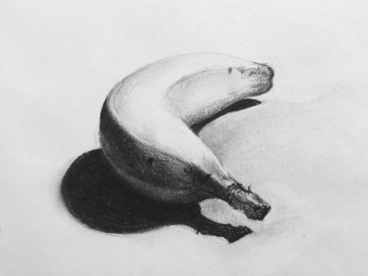Remarkable Banana Pencil Drawing Tutorial This Banana Study Was Completed In Charcoal As Part Of Drawing Picture
