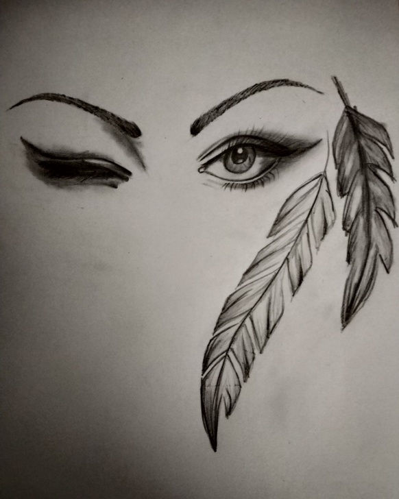 Remarkable Eye Pencil Sketch Ideas Winking Eyes | Pencil Sketch | Eyes Drawing | Sew Elegance Diy Picture