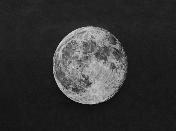 Remarkable Moon Pencil Sketch Easy Sourcewing: Realistic Pencil Drawing Of A Full Moon Photos
