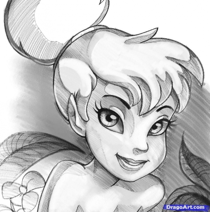 Remarkable Tinkerbell Pencil Drawing Easy Tinkerbell Pencil Sketch And How To Draw Disney Cartoons | How To Pic