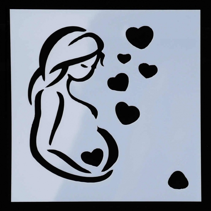 Stunning Easy Stencil Art Techniques Detail Feedback Questions About 1Pc Pregnant Mom Shape Reusable Photo