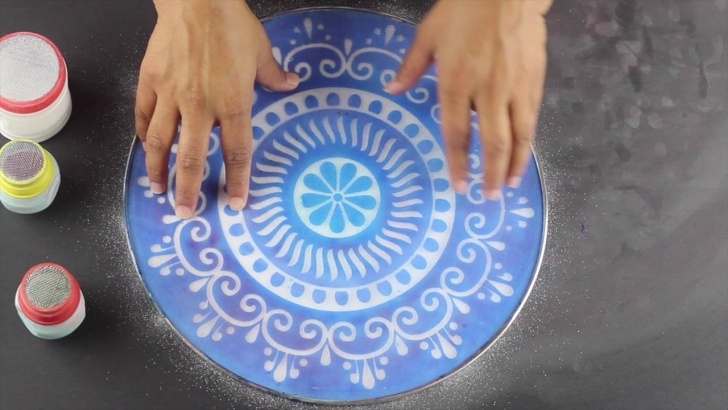 Stunning Rangoli Design Stencils Online Techniques Diwali Ready -To-Make Rangoli Floor Art Kit, Buy This On Etsy Pics