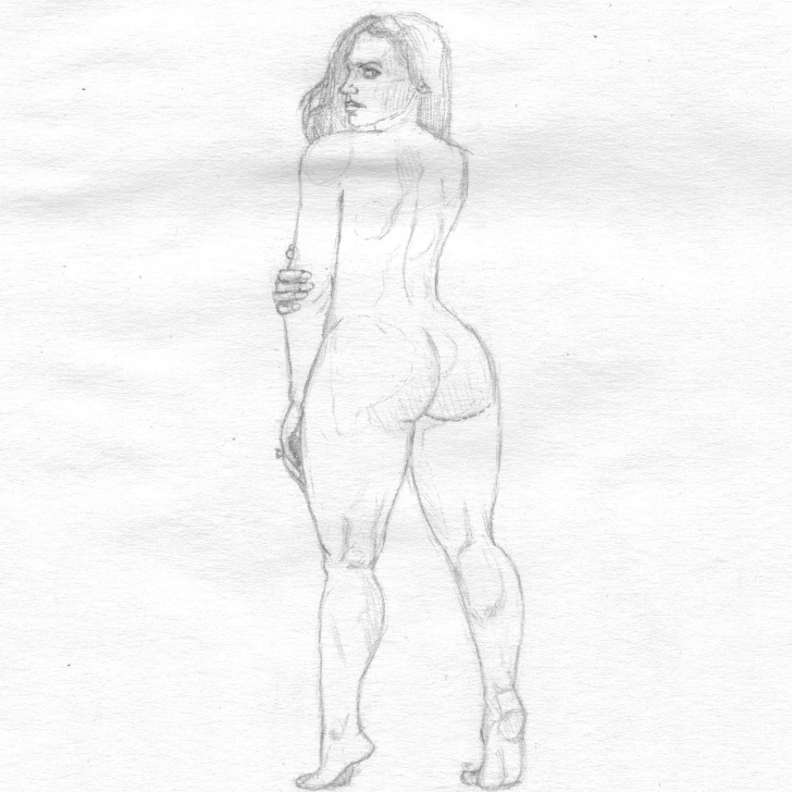 Stunning Rough Pencil Sketches for Beginners Mandy C Fit Scanned Rough Pencil Sketch, By Ish Haslam : Drawing Photo