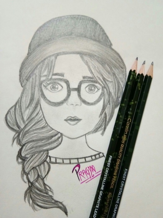 Stunning Simple Pencil Sketches Of Girl Tutorial Such A Good Sketch Of Girl With Glasses!!!# Simple Pencil Drawing Images