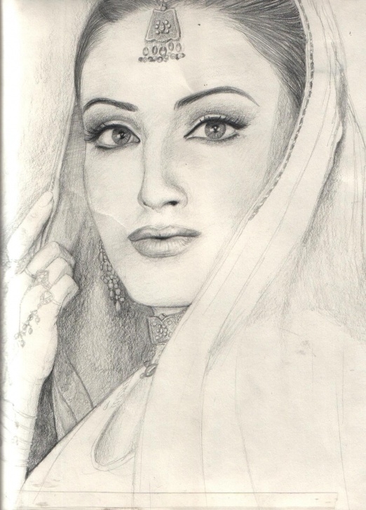 Stunning Woman Pencil Drawing Techniques Indian Girl Pencil Drawing | Art | Pencil Drawings Of Girls, Pencil Images