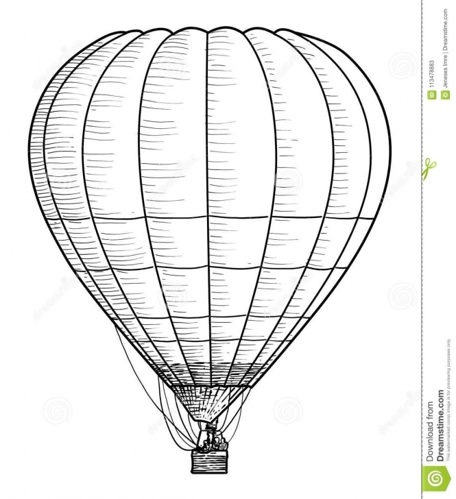 The Best Hot Air Balloon Pencil Drawing Free Hot Air Balloon Illustration, Drawing, Engraving, Ink, Line Art Photos