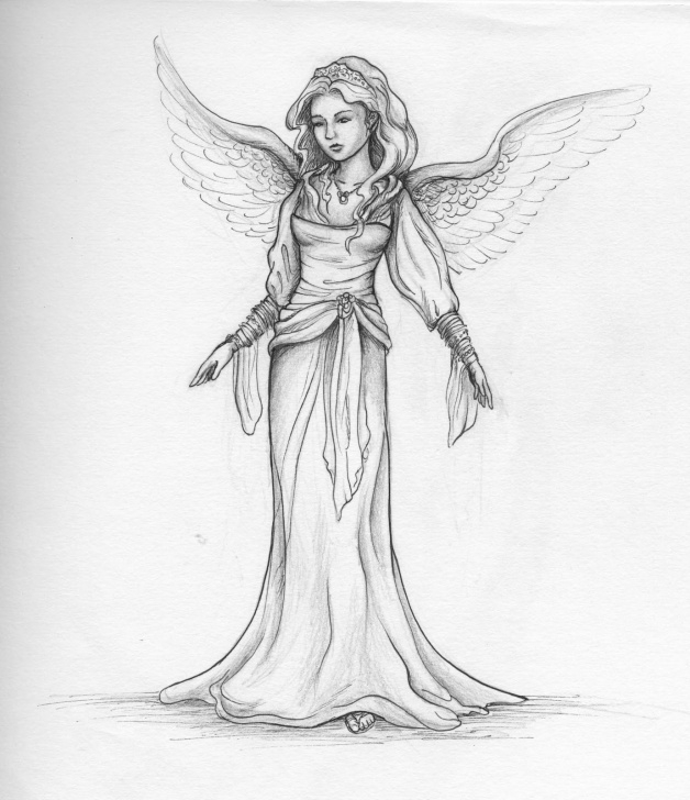 The Complete Beautiful Pencil Sketches Of Angels Techniques Pencil Drawings: Pencil Drawings Of Angels Photo