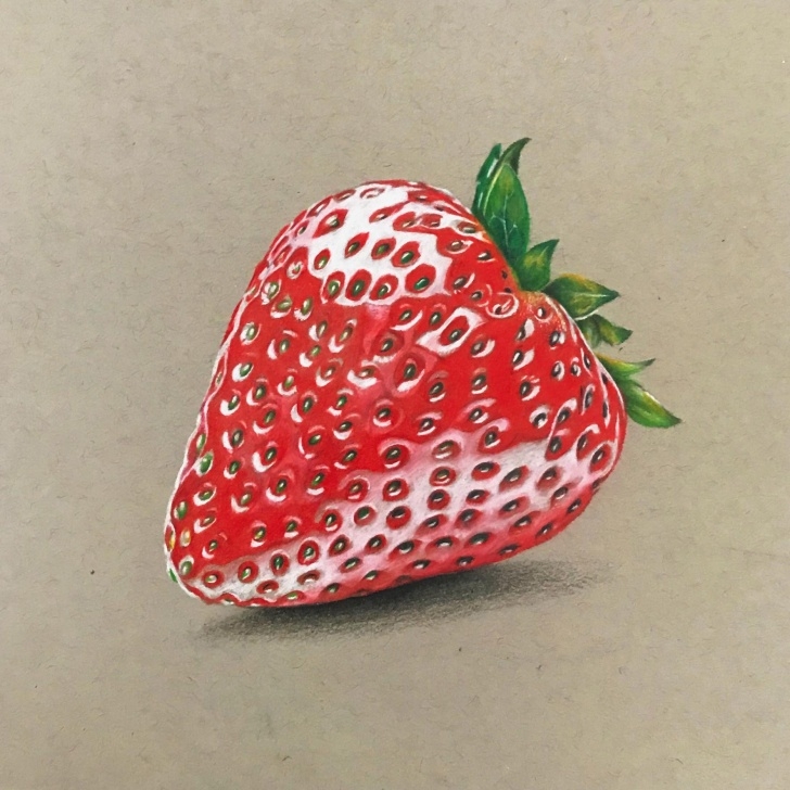 The Complete Strawberry Pencil Drawing Tutorials Who Doesn't Love Strawberries? ? Colored Pencil Drawing By Me Photos