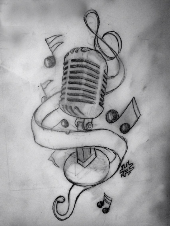 The Most Famous Music Drawings In Pencil Lessons Microphone|Tattoos | Tattoos! In 2019 | Art Drawings, Music Drawings Picture